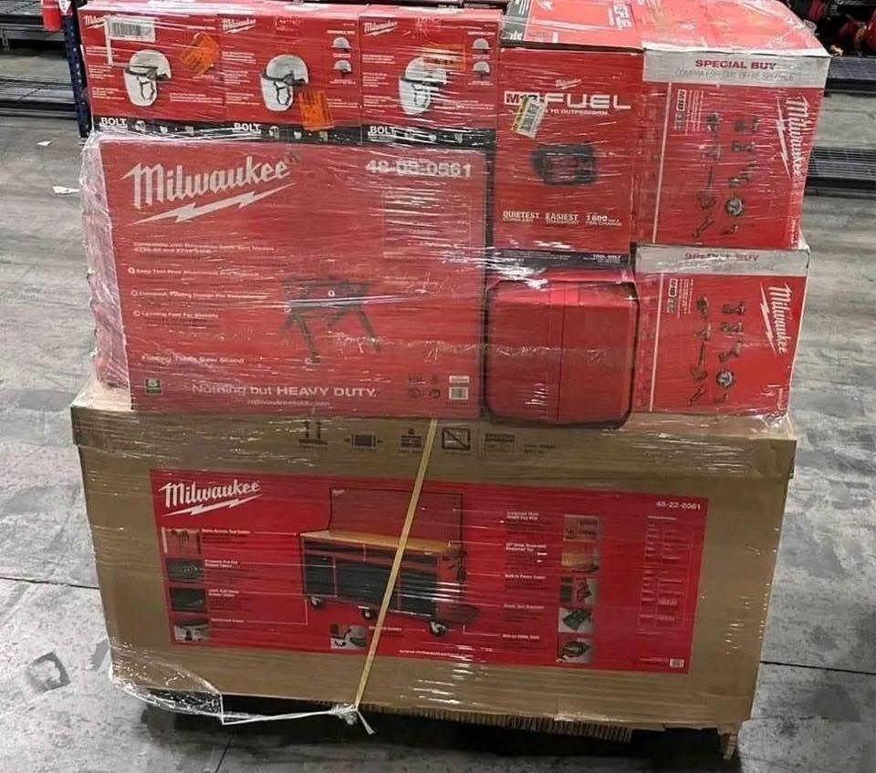 Milwaukee Tools Pallet – 120 Mixed Professional Tools for $1,200 | Free Delivery 5 Milwaukee Tools Pallet liquidation