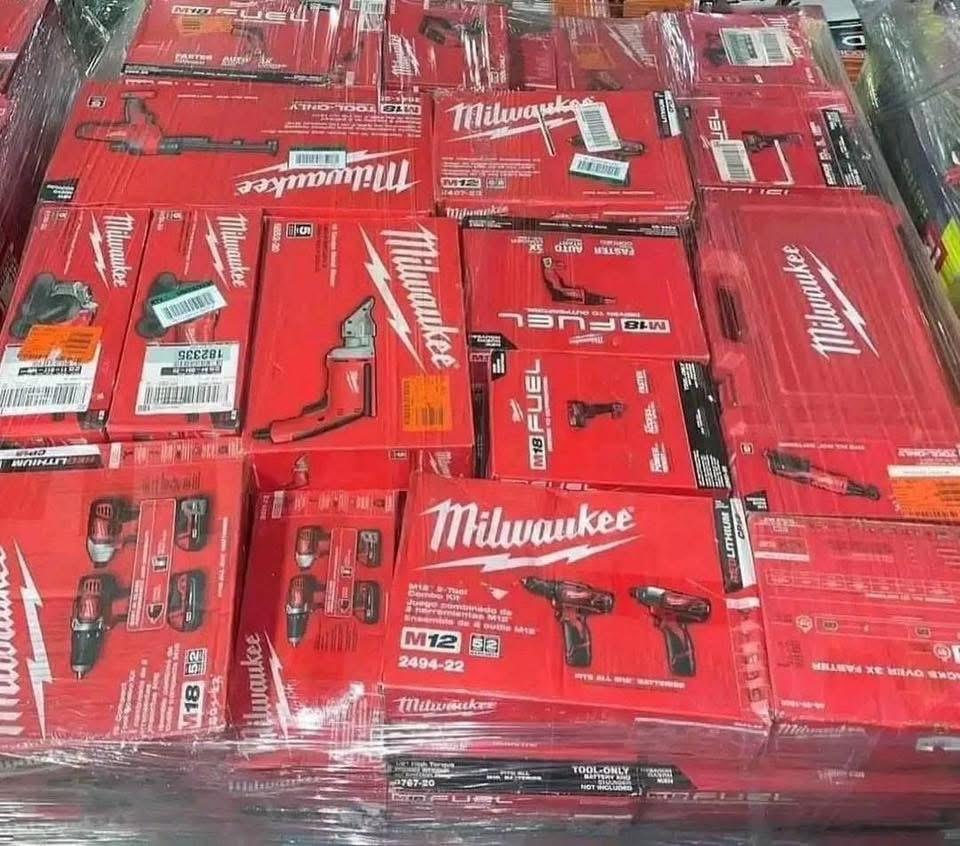 Milwaukee Tools Pallet – 120 Mixed Professional Tools for $1,200 | Free Delivery 1 Milwaukee Tools Pallet liquidation