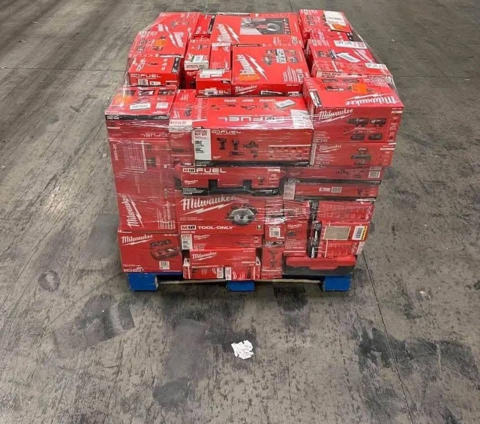 Milwaukee Tools Pallet – 120 Mixed Professional Tools for $1,200 | Free Delivery 6 Milwaukee Tools Pallet liquidation