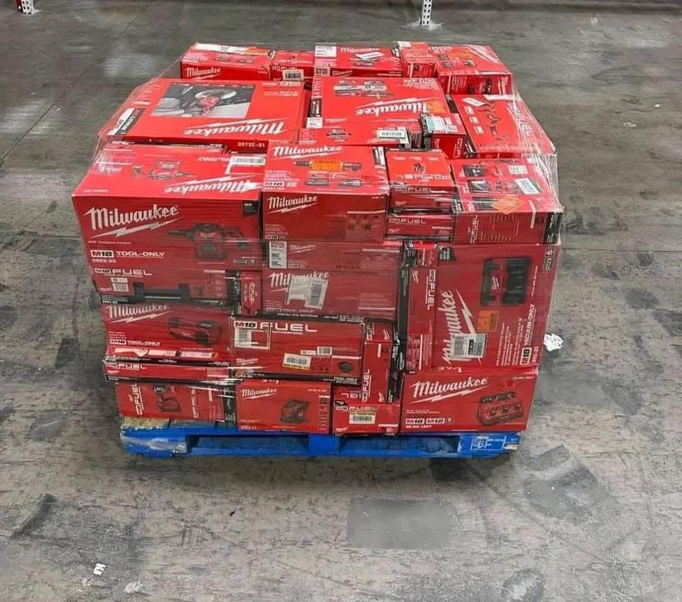 Milwaukee Tools Pallet – 120 Mixed Professional Tools for $1,200 | Free Delivery 2 Milwaukee Tools Pallet liquidation