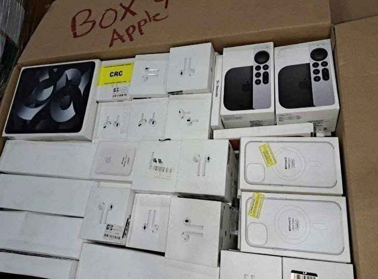 Amazon Electronics Mystery Box Pallet – 10 Boxes Wholesale Liquidation for Resale ($500) 3 Box of various Apple products