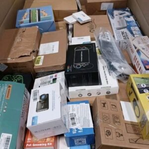 Box filled with various product packages