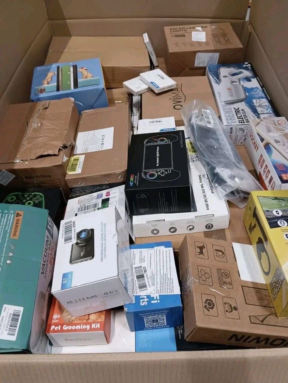 Amazon Electronics Mystery Box Pallet – 10 Boxes Wholesale Liquidation for Resale ($500) 1 Box filled with various product packages