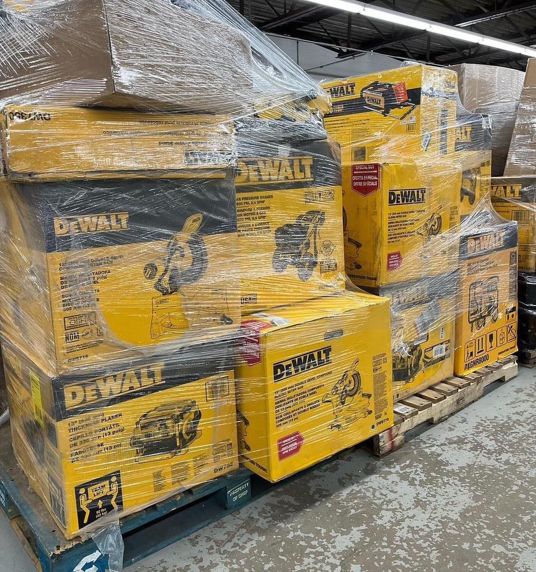Mixed DeWalt Tools Pallet for Sale – 90 Brand-New Tools 3 Mixed DeWalt Tools Pallet Wholesale