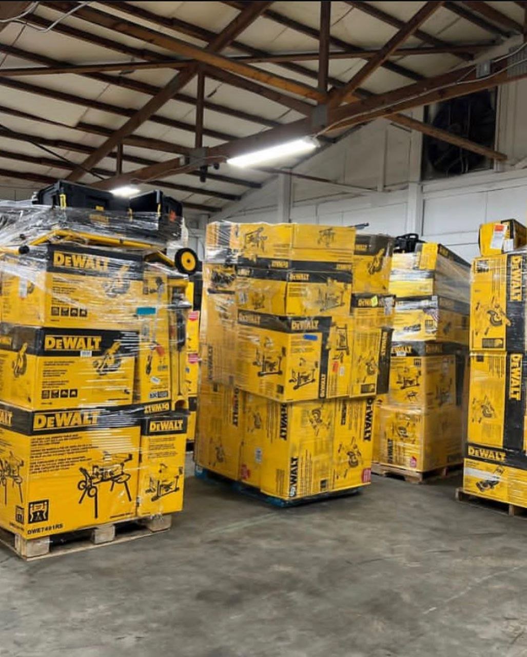 Mixed DeWalt Tools Pallet for Sale – 90 Brand-New Tools 6 Mixed DeWalt Tools Pallet