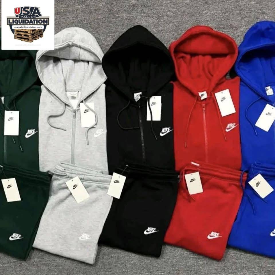Wholesale Nike Hoodies & Joggers Pallets – 300pcs Brand New & 100% Authentic Athletic Apparel 6 Get 300pcs of brand new, 100% authentic Nike hoodies & joggers for only $600. Mixed sizes & colors. Fast shipping, insured delivery, and global freight included.
